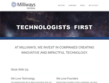 Tablet Screenshot of milliwaysventures.com